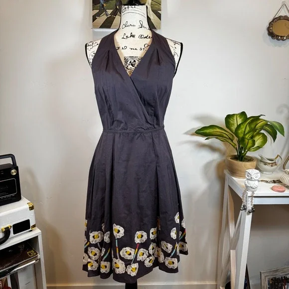 Boden | Dresses | Boden Halter Dress Floral Border Print Fit Flare Party Casual Gray 2r | Poshmark Boden | Dresses | Boden Halter Dress Floral Border Print Fit Flare Party Casual Gray 2r | Poshmark